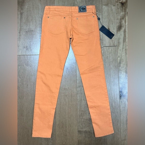 (NWT) Just Cavalli Orange Denim Jeans Size 26 - Picture 2 of 4